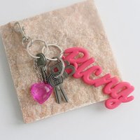 T4MD Silicone Letter Bag Charm Keychain Unique Silicone Ornament Fashionable Key Holder Suitable for Various Settings