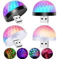 USB led Party Lights Music Sensor USB Mini Disco DJ Stage Lighting Effect Light Crystal Magic Ball Lamp for Home Party Karaoke