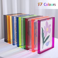 17 Colours Translucent Acrylic Photo Frame for Photos and Paintings,Hollow Acrylic Frames for Wall Hanging, Desktop Decoration
