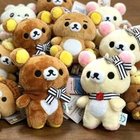 3 Styles Rilakkuma Plush Bear Peluche Keychain Lovely Anime Bear Stuffed Doll Kawaii Room Decor Anime Birthday Gift Xmas Present