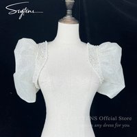 Glitter Bridal Short Puffy Sleeves Luxury Wedding Dresses Wedding Accessories Bolero Cover Shoulder Sleeves for Women Customized