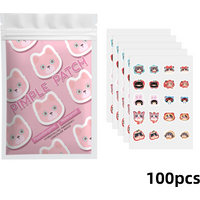 100pcs Cartoon acne patch, cute cat-shaped facial concealer acne patch, safe, non-toxic.