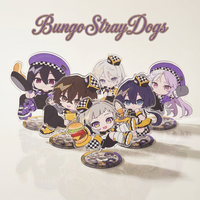 Bungo Stray Dogs Q version Restaurant theme Osamu Dazai Chuuya Nakahara 10CM Cute Anime Acrylic Stand keychain Desk Decor gifts