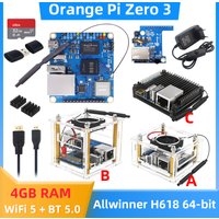 Orange Pi Zero 3 4GB RAM Allwinner H618 64-Bit WiFi 5 + BT5.0 LPDDR4 16MB SPI Flash Gigabit Ethernet Android 12 TV Ubuntu 22 OS