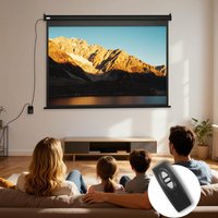 Beamer-Leinwand, Projektionsleinwand, 84 Zoll, 4:3, 171 x 130 cm, SchwarzLieferung aus lokalem Lager