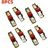 8Pcs Sliding Door Window Pulley Mute Roller Plastic Single Wheel Hardware With Base 12mm