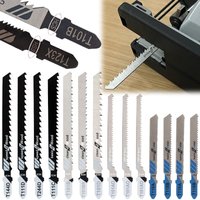 Mixed Jigsaw Blade Set T-Shank High Carbon Steel Blades Jig Saw Blades for Wood Plastic Metal Metal Cutting Woodworking Tools