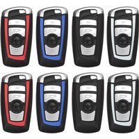 4 Button Key Fob Case Shell with Trim Frame For BMW CAS4 F01 F02 F10 F15 F25 X5 X6 Replacement Big Card Housin Accessories