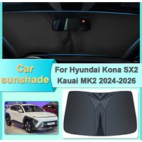 Car Sunshade For Hyundai Kona SX2 Kauai MK2 2024-2026 Visor Windshield Heat Insulation Shade Sun Protection Car Tool Accessories
