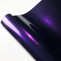 Premium PET High Glossy Midnight Purple Vinyl Wrap Film Car Wrapping Motorcycle DIY Sticker Decal Air Release Self Adhesive