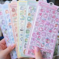 Cartoon @3D Relief Drop Stickers Cute Animals Candy Ghost Scrapbooking Diy Journal Stationery Sticker Deco School Office Supplie