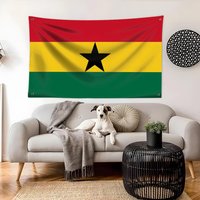 Ghana Flags Wall Hanging Banner Background Art Print for Bedroom Living Room Outdoor Decor