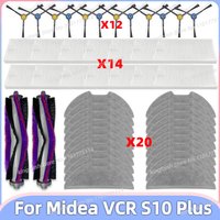 Fit For Midea VCR S10 Plus BL Vacuum Replacement Parts Main Roller Side Brush Hepa Filter Mop Cloth Accessories