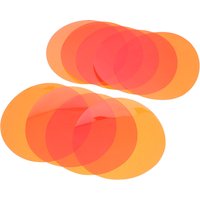 20pcs Led Lamp Filter 74Mm Round Self-Adhesive Warm Glow Color Correction Discs For Ambient Mood Lighting Spotlight Gel Filters