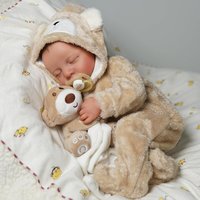 18 Zoll Realistische Reborn‑Baby‑Puppe, handgefertigte lebensechte Neugeborenenpuppe, weiche Vinyl‑Silikon‑lebensgroße Reborn‑Puppe, beschwert lebendig wirkendes sammelbares