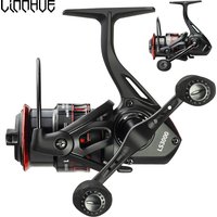 LINNHUE Fishing Reel Lure 1000 2000 3000 Spinning Reel Double Grip Deep Shallow Spool Carp Fishing Reel Fishing With Balance Rod