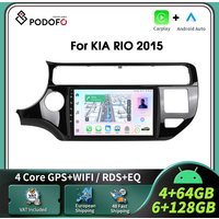 Podofo CarPlay Android Radio für KIA RIO 2015 Intelligentes Autosystem 2 Din GPS Auto-Multimedia-Player BT FM