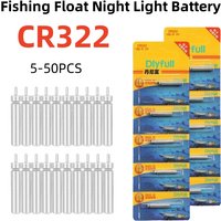 5-50PCS CR322 Luminous Battery Fishing Float Night Fishing Accessories Tackles Electronic Floats Batteries CR322
