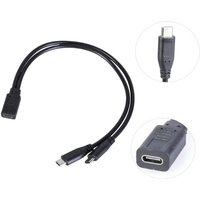 J78A USB C Female to Double USB C Male Splitter Cord Converter Multiple Hubs USB Type C Port Hub Charger Power Split Adapter