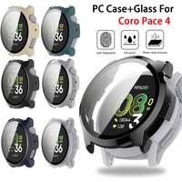 Case for Coros Pace 4 Tempered Glass Screen Protector Hard PC Protective Bumper for Coros Pace4 Cover Accessories