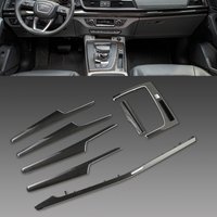 Carbon Interior Panel 7 Piece Set For Audi Q5 RSQ5 2018-2024 Carbon Fiber Interior Dashboard Door Trim Panel
