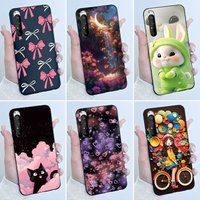 Case For Sony Xperia 5 V IV 5 II III 5V 5IV 5II 5III Back Cover Luxury Cute Cat Love Rabbit Funny Black Silicone Soft Phone Case