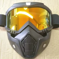 UV400 Protective Bicycle Motorcycle Helmet Mech Mask Motocross Sunglasses Windproof Riding Cycling Ski Goggles with Mouthpiece