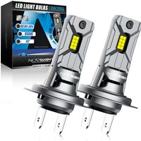 NOVSIGHT Scheinwerfer H7 Mini LED 60W 12000LM Autoscheinwerferlampen mit Lüfter 6500K Weiße Autolampen Plug-and-Play-LED-Leuchten für Auto