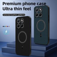 for Magsafe Magnetic Solid Color 3d Leather Texture Case for Motorola Moto Edge 60 Pro 70 Fusion x70 Air Shockproof Back Cover