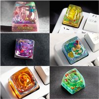 Anime Keycap Pokemon Snorlax Pikachu Gengar Single Handmade Cute Resin Custom Esc For Mechanical Keyboard Enthusiasts Keycaps