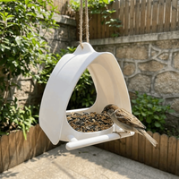 3D Printing Hanging Bird Feeder Windproof Rain-Resistant Bird Feeding Station Large Capacity Plastic Wildlife Habitat