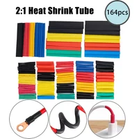 164 Pcs Heat Shrink Tube Kit Shrinking Assorted Polyolefin Insulation Sleeving Repair Wire Wrap Data Cable