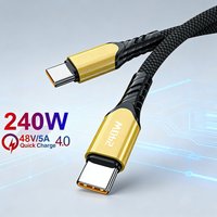 240W USB C Cable PD Fast Charging Phone Charger Data Cord For iPhone 16 Samsung Xiaomi Huawei Type C to Type C Quick Charge Wire