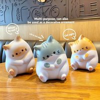 3PCS Adorable Cartoon Cat Squeeze Toy Soft PU Slow Rebound Fidget Sensory Toy Stress Relief Office Relax Holiday Gift for Adults
