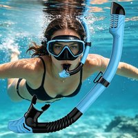 Full Dry Snorkel for Adults Underwater Diving Swimming Equipment Anti Leak Dry Top with Comfortable Mouthpiece Snorkeling Gear