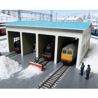 1/87 Outland Models Railway Layout Train Station Scenery Building Model HO Scale