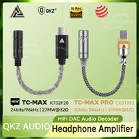 QKZ TC MAX Pro USB Type C to 3.5mm Conversion Interface headphone Amplifier Audio Decoder Earbuds Mobile Phone Adapter HiFi DAC
