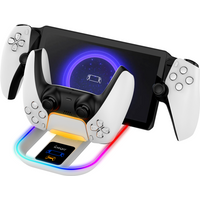 IPEGA PS5 Portal Charging Station for Playstation Portal Remote Player and PS5 Controller with Charging Cable and RGB Light