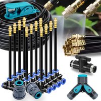 20-5m 3/8" 9/12mm Misting Cooling System Garden Irrigation 80mesh Filter 360° Free-bend Brass Nozzle Adjustable Atomizer Sprayer