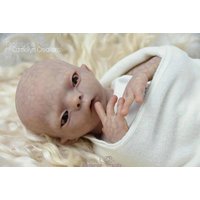 NPK 15inch Unfinished Unpainted Reborn Doll Kit Imani Alien Baby Blank Kit with Cloth Body