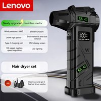 Lenovo Powerful 990000RPM Air Blower Vacuum Dust Cleaner Type-C Charging Strong Winds Brushless Turbo Jet Blower Car Air Duster