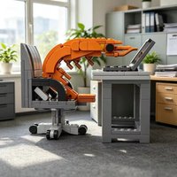 Funny Office Worker Shrimp MOC Building Blocks Set Stress Relief Desk Decor Toy Funny Coworker Gift for Adults Teens Favors