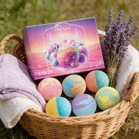 OceAura Bath Bubble Balls for Women Soft Smooth Clean Body Care Moisturizing Skin Elasticity Enhancement Shower Gift Set 6pcs