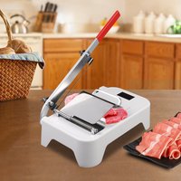 0.25-25mm Manual Frozen Meat Slicer, Stainless Steel Meat Roll Cutter, Multifunctional Food Slicing Machine