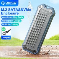 ORICO 10 Gbit/s M.2 NVMe SATA SSD-Gehäuse, wasserdichtes externes SSD-Gehäuse für den Außenbereich, tragbare M2-Festplatten-Aufbewahrungsbox für PC und Laptop