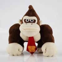 25cm Donkey Kong Plush Toys Cute Monkey Soft Toy Cartoon Stuffed Animals Plushie Dolls for Childen Birthday Christmas Gifts