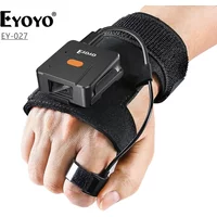 Eyoyo 1D 2D Handschuh Tragbarer Ring Bluetooth Barcodescanner Hand Tragbarer Fingerauslöser Tragbarer kabelloser QR-Code-Scanner-Leser
