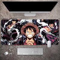 New ONE PIECE Leather Mouse Pad Oversized Computer Keyboard Pad Animation Office Luffy Roronoa Zoro E-sports Gaming Table Mat