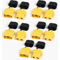5/10Pair XT60H (XT60 Upgrade) Connectors XT60H Male Female Bullet Connectors Plugs with Sheath for Lithium Battery RC Planes Car