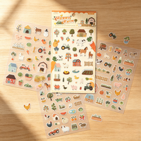 Waterproof PET Stickers for Journals Life Scene Decals for Children’s DIY Crafts Sticker Sheets for Scrapbook Planner Decor